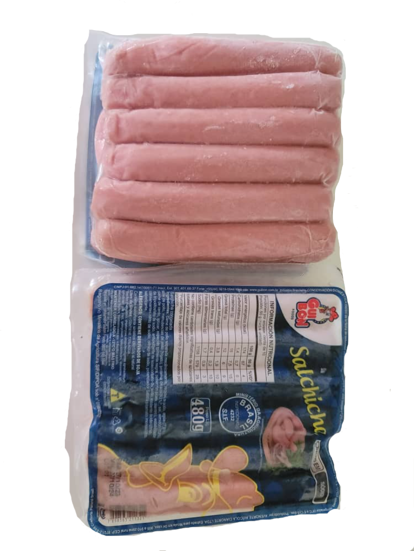 SALCHICHA DE POLLO GUIBON 480 GRAMOS